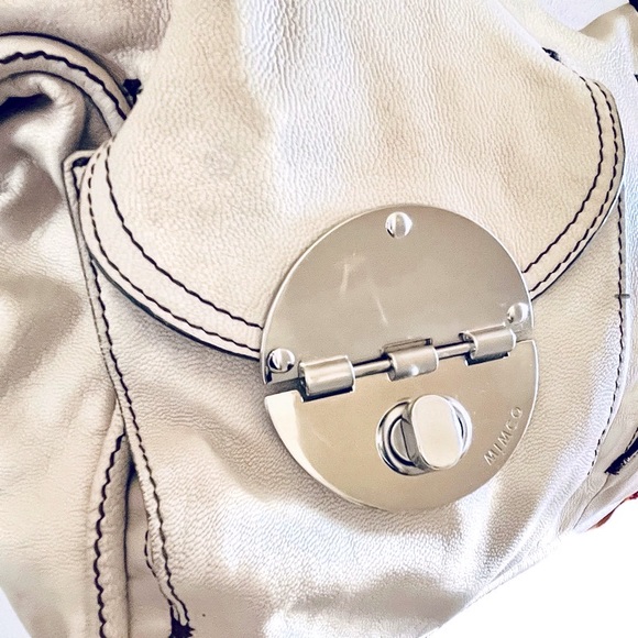 M!MCO Australia Y2K Classic Buckle Hardware Cream Leather Purse - Picture 9 of 15